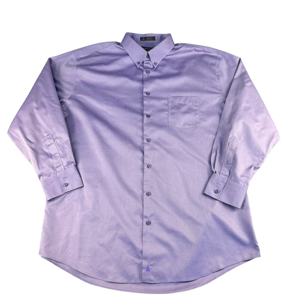 Nordstrom Smartcare Purple Dress Shirt XXLT Traditional Fit Wrinkle Free Cotton